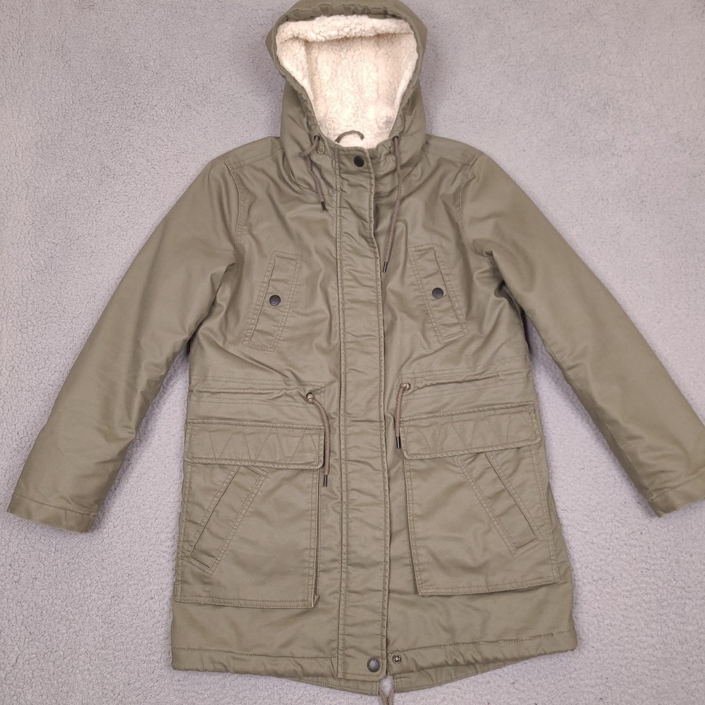 American Eagle‎ Military Womens Parka Jacket XS Type AE-177 Hooded Sherpa Green